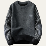 Brookvale | Men’s Patchwork Sleeve Knit Sweater