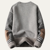 Brookvale | Men’s Patchwork Sleeve Knit Sweater